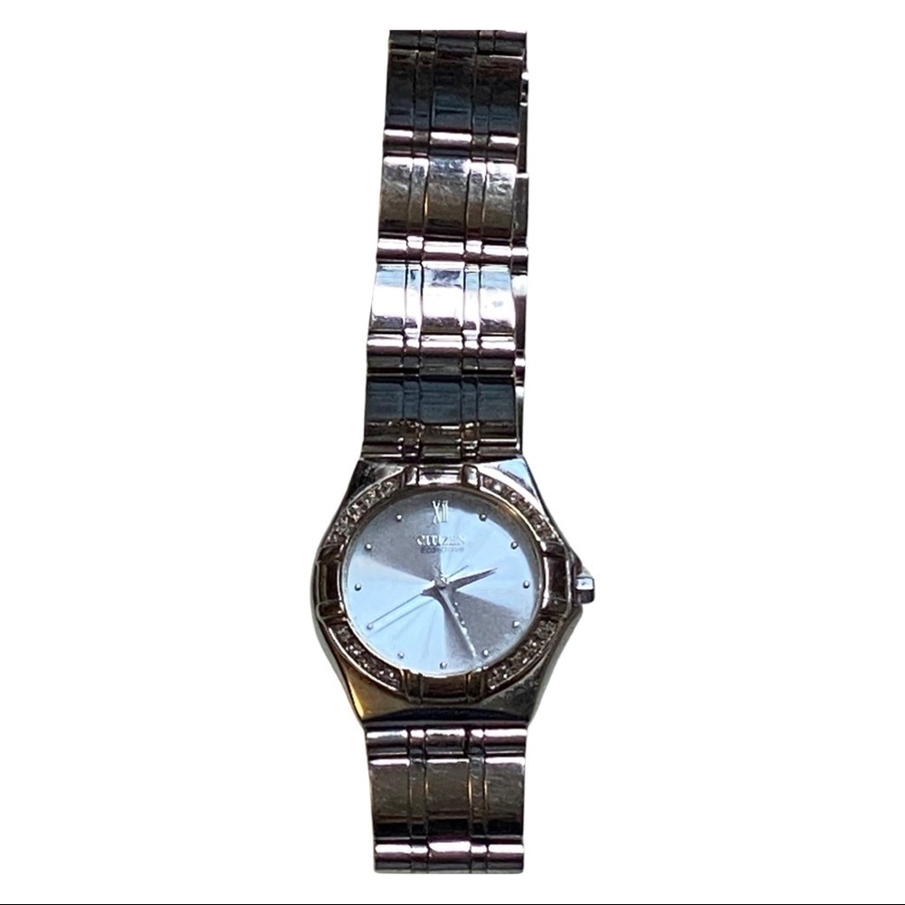 Citizens stainless steel w/diamonds-watch